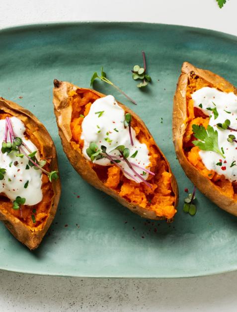 Zapiekane bataty z dipem ziołowym