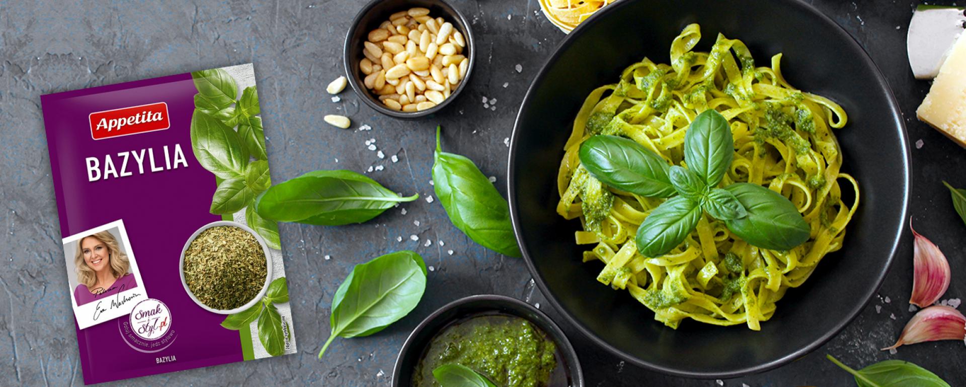 Makaron z domowym pesto