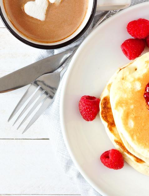 Śniadaniowe pancakes na Walentynki